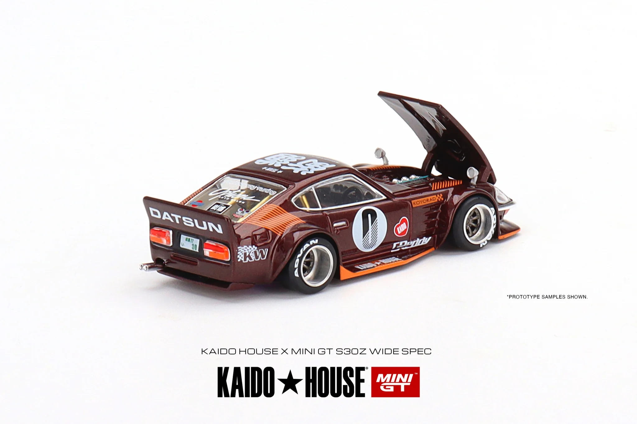 MINI GT x Kaido House 1/64 Datsun KAIDO Fairlady Z Dark Red RHD KHMG023 - Image 4