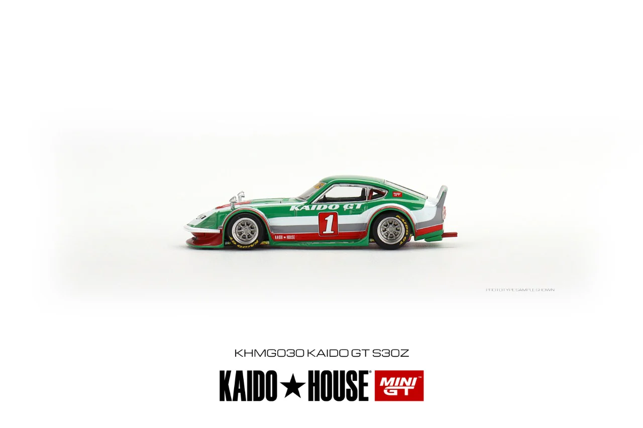 MINI GT x Kaido House 1/64 Datsun KAIDO Fairlady Z Kaido GT V2 (Green) KHMG030 - Image 2