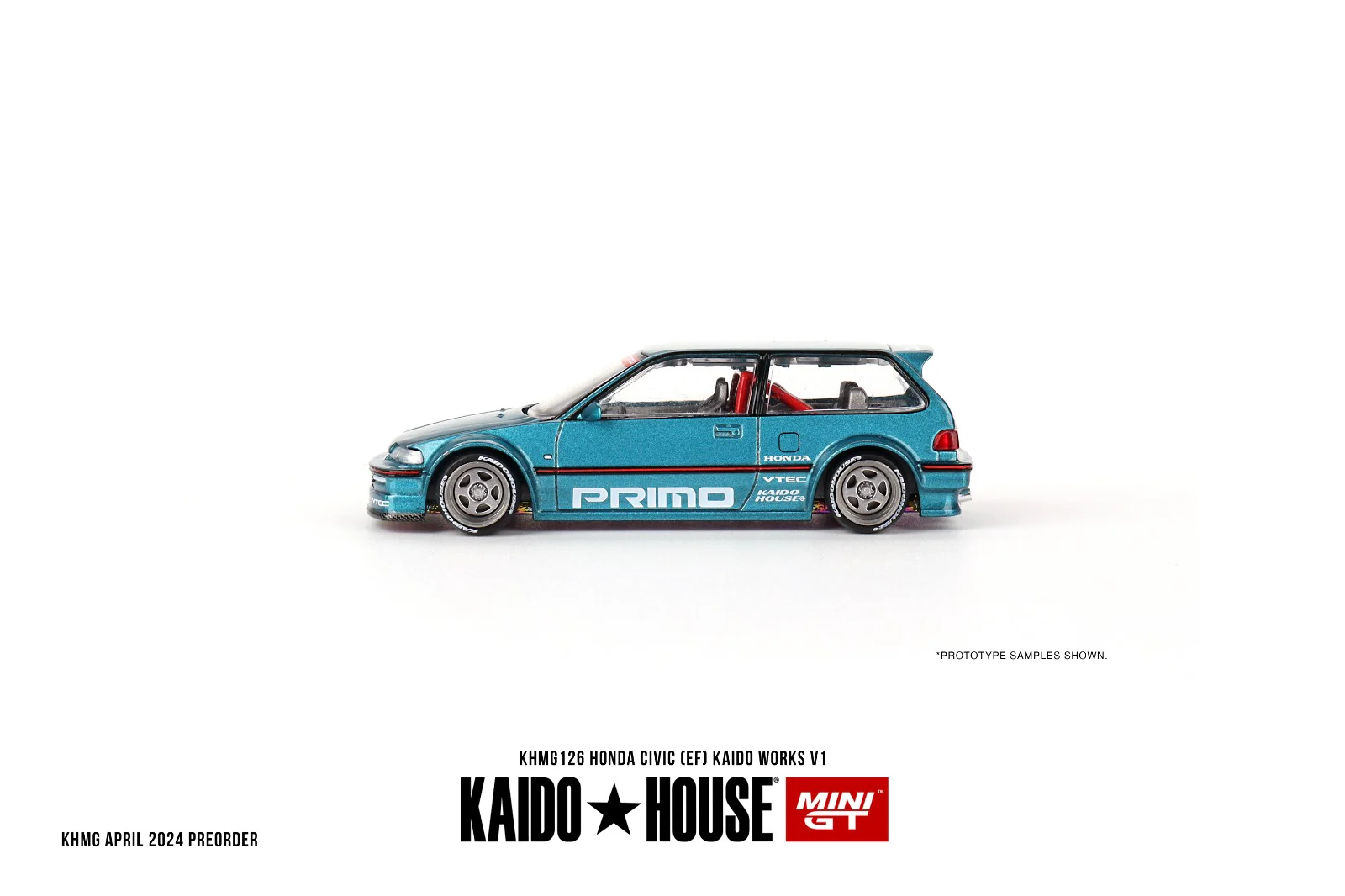 MINI GT x Kaido House 1/64 HONDA CIVIC (EF) KAIDO WORKS V1 KHMG126 - Image 4