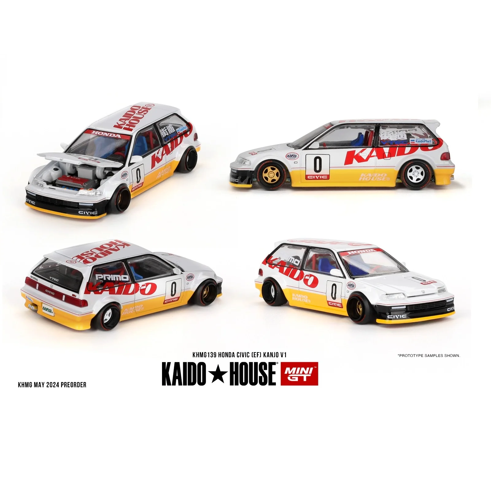 MINI GT x Kaido House 1/64 Honda Civic (EF) Kanjo V1 KHMG139 - Image 2