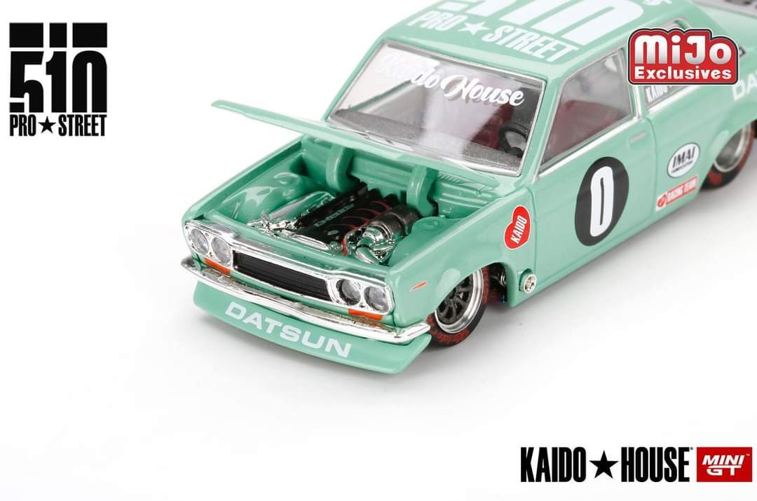 MINI GT x Kaido House 1/64 Mijo Exclusive Datsun 510 Pro Street " KDO510" Limited Edition KHMG008 - Image 2