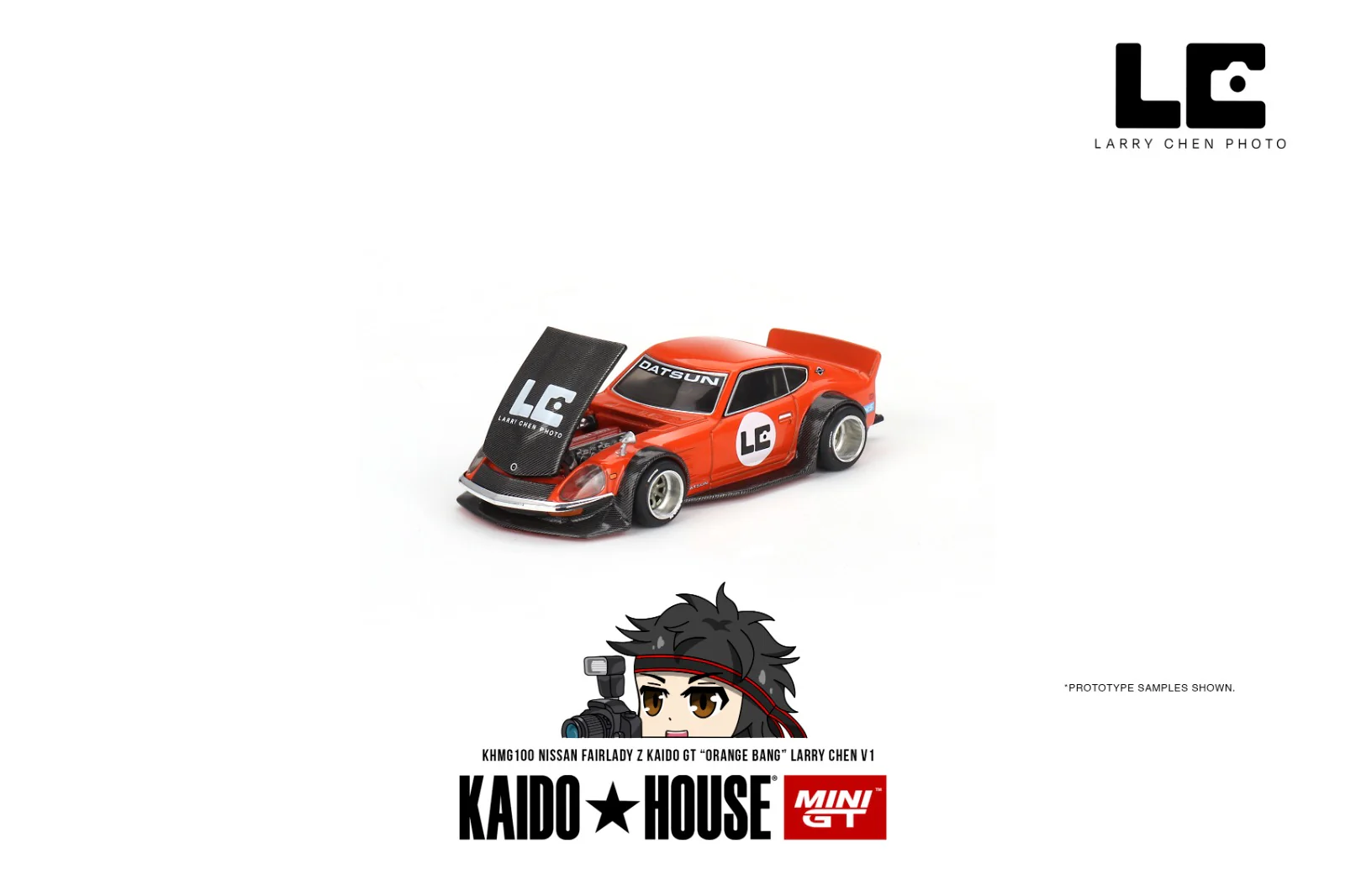 MINI GT x Kaido House 1/64 Nissan Fairlady Z Kaido GT "ORANGE BANG" Larry Chen V1 KHMG100 - Image 3