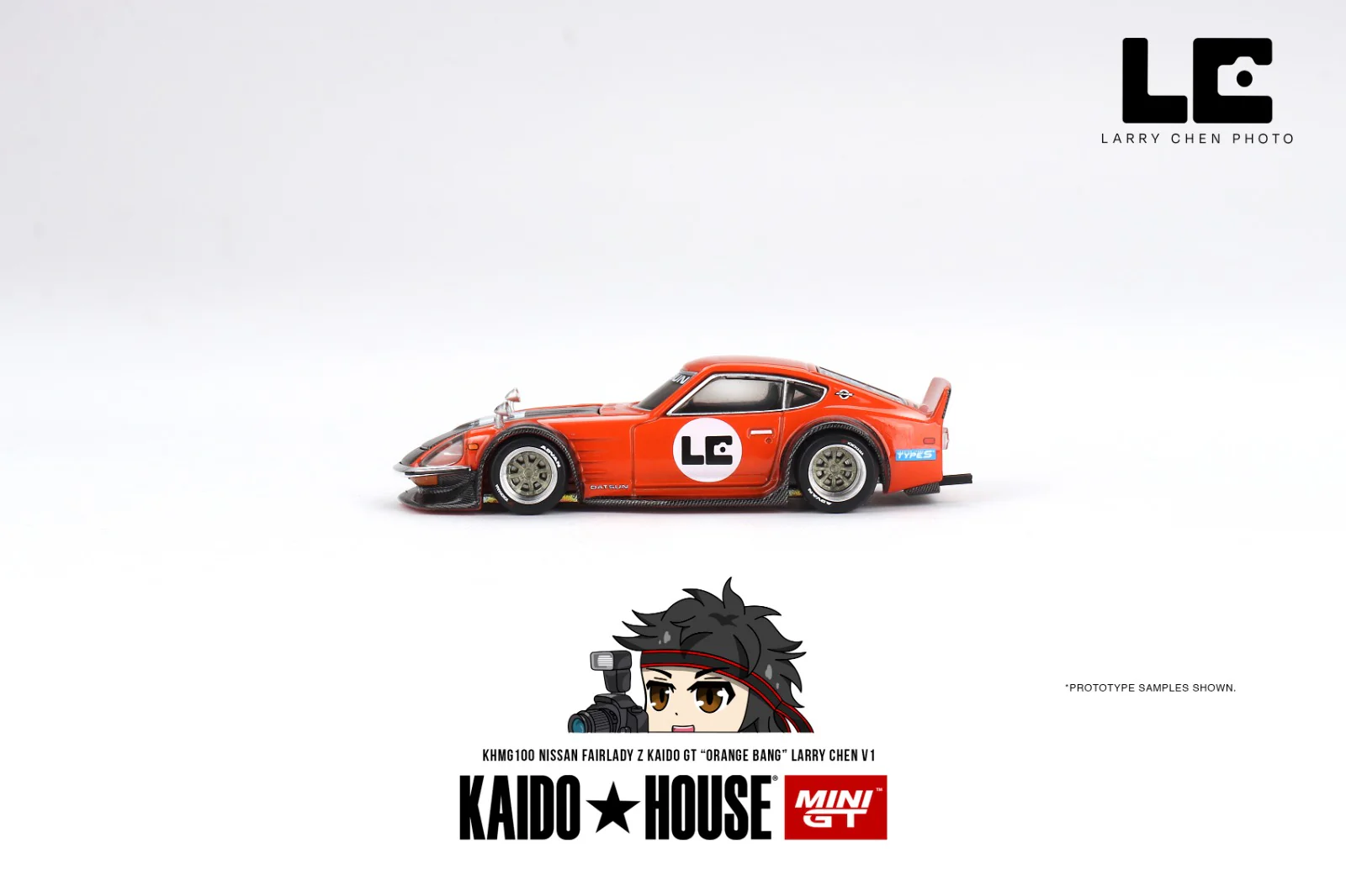MINI GT x Kaido House 1/64 Nissan Fairlady Z Kaido GT "ORANGE BANG" Larry Chen V1 KHMG100 - Image 4