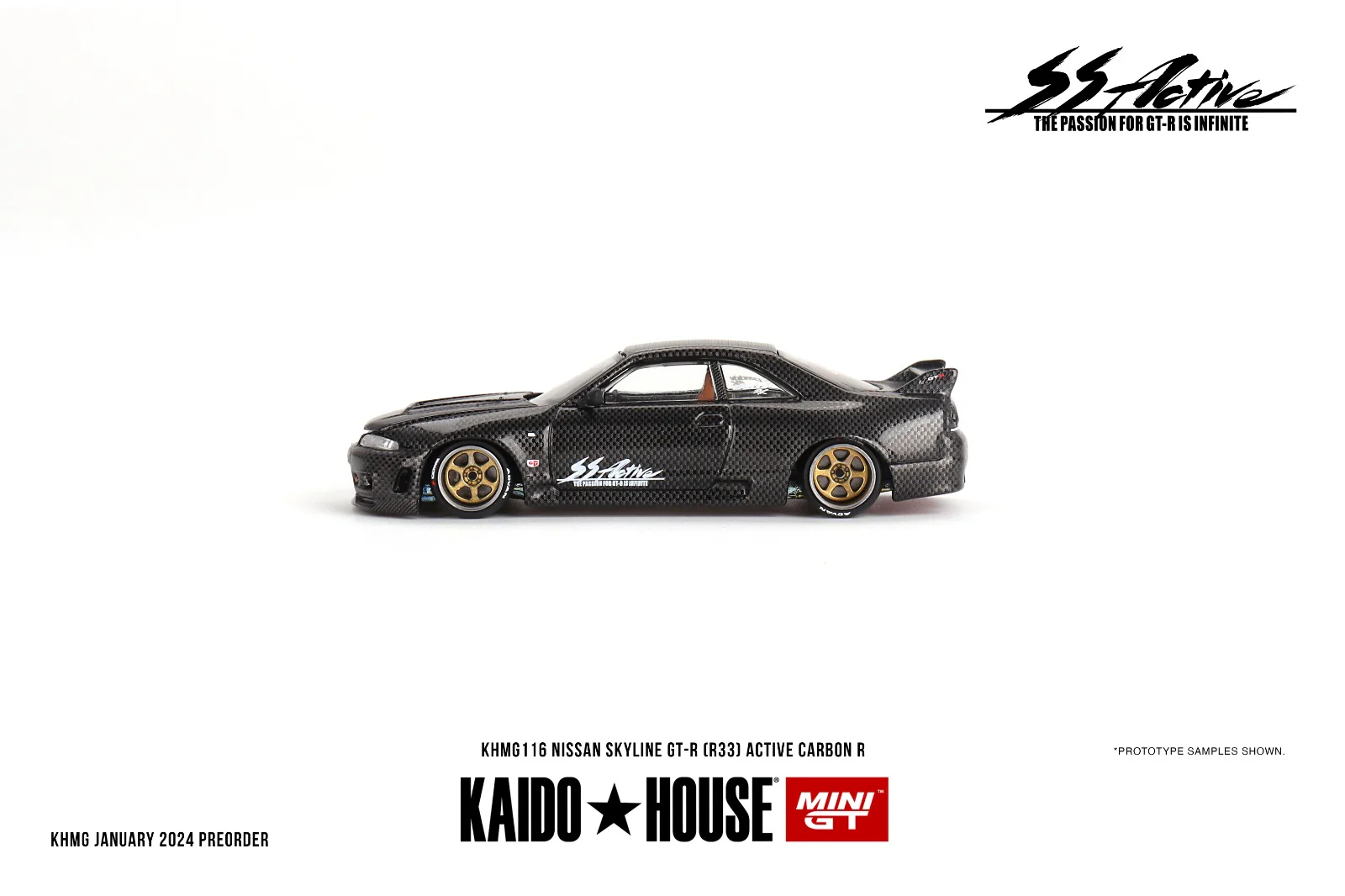MINI GT x Kaido House 1/64 Nissan Skyline GT-R (R33) Active Carbon R KHMG116 - Image 2
