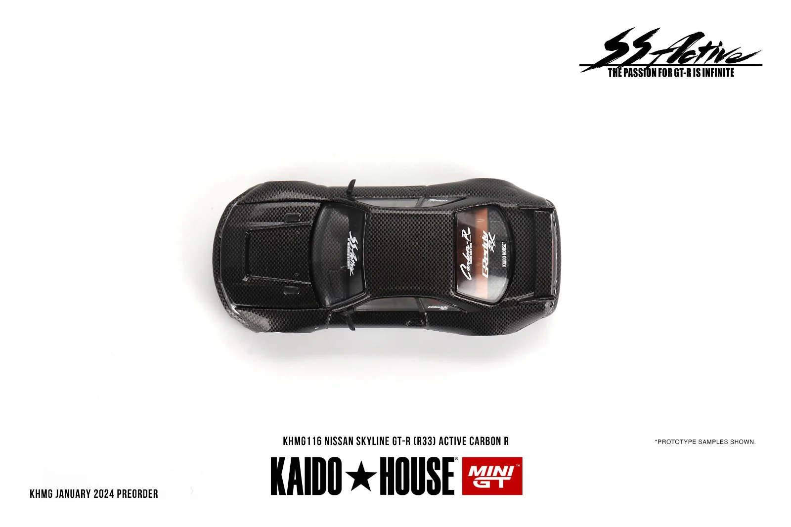 MINI GT x Kaido House 1/64 Nissan Skyline GT-R (R33) Active Carbon R KHMG116 - Image 3