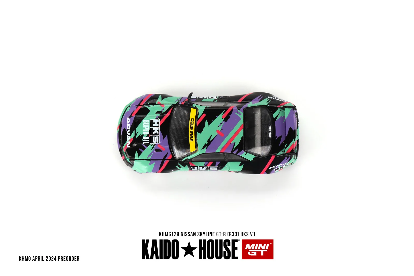 MINI GT x Kaido House 1/64 NISSAN SKYLINE GT-R (R33) HKS V1 KHMG129 - Image 2
