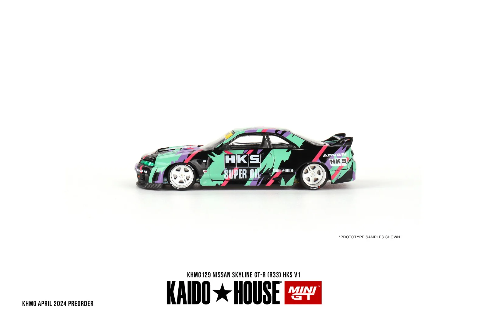 MINI GT x Kaido House 1/64 NISSAN SKYLINE GT-R (R33) HKS V1 KHMG129 - Image 3