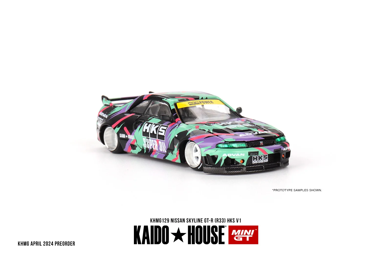 MINI GT x Kaido House 1/64 NISSAN SKYLINE GT-R (R33) HKS V1 KHMG129 - Image 4