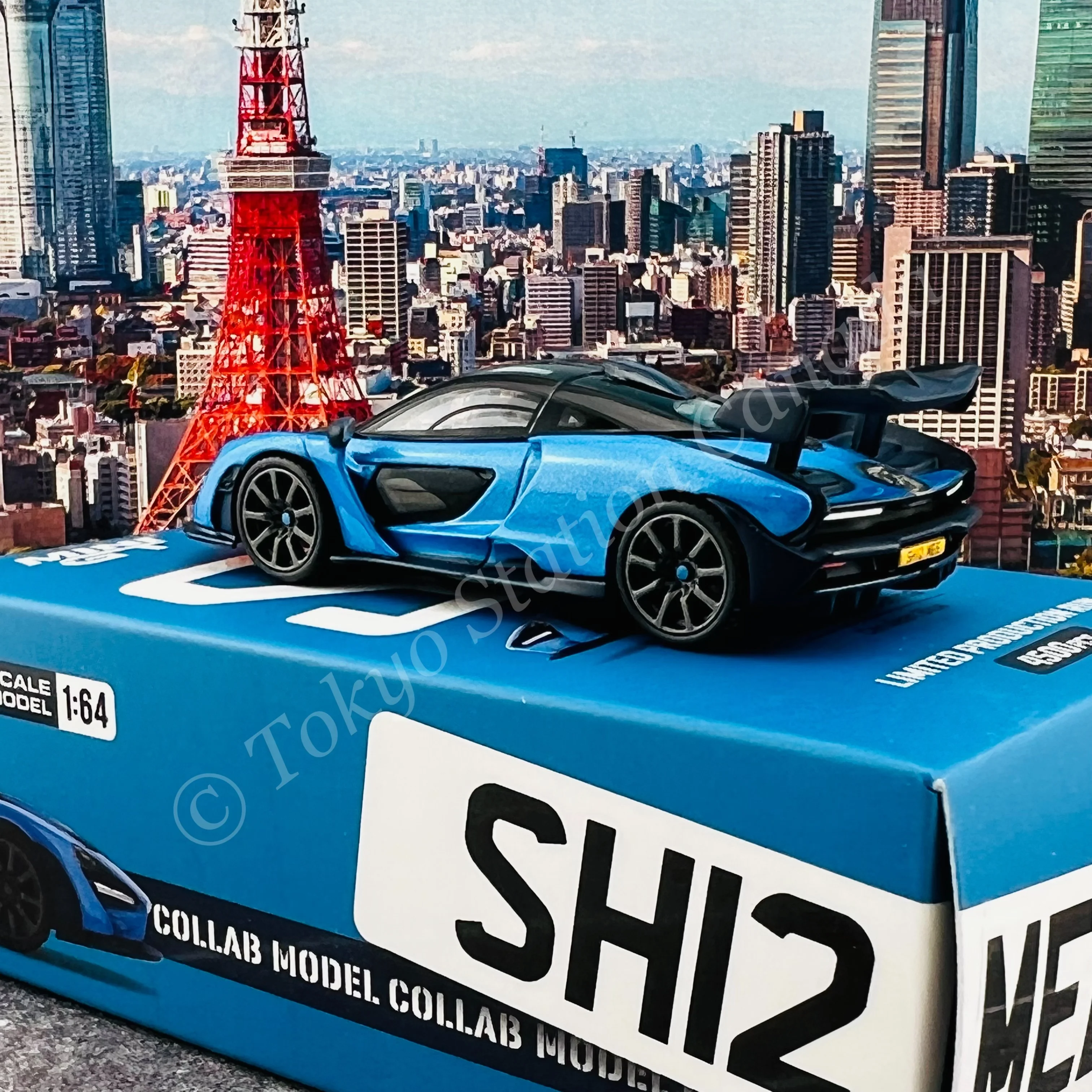 MINI GT x TARMAC WORKS Shmee 150 Collection 1/64 McLaren Senna Cerulean Blue MGT00272-R - Image 5
