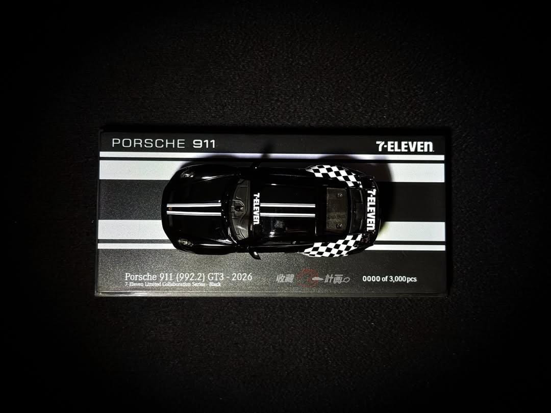 MINICHAMP 1/64 Porsche 911 (992.2) GT3 2026 Set of 2 - TAIWAN 7-ELEVEN Exclusive Model - Image 3
