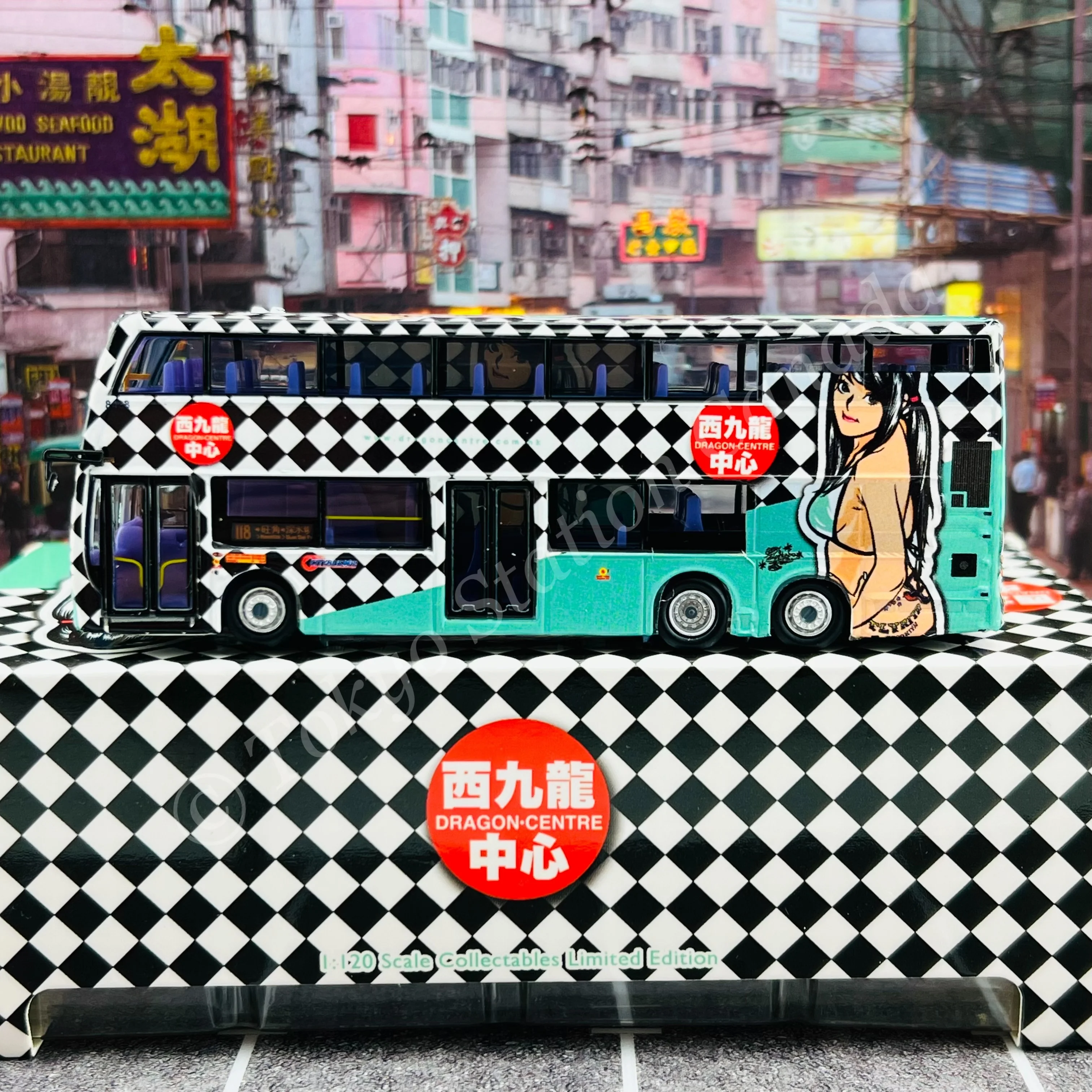 Model 1 1/120 Citybus ADL ENVIRO500 MMC 12m (Dragon Centre 西九龍中心) S33604 - 8488 TM2653 @ 深水埗 118 (綠/黑色) - Image 3
