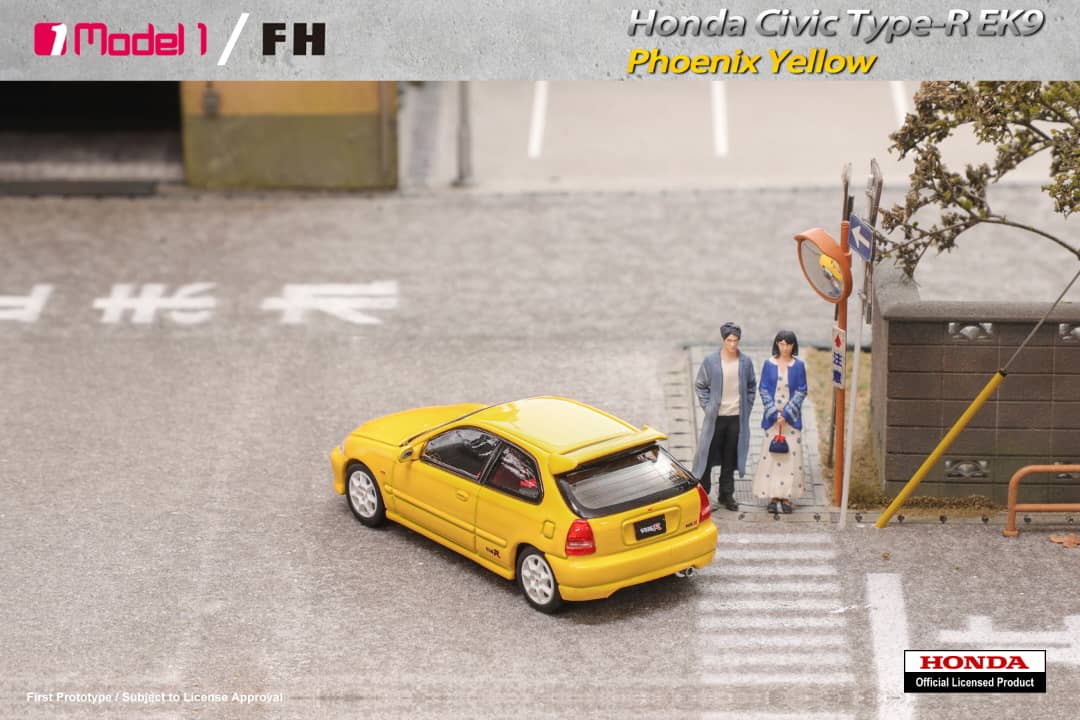 MODEL 1 x FOCAL HORIZON 1/64 Honda Civic Type R EK9 Phoenix Yellow - Image 4