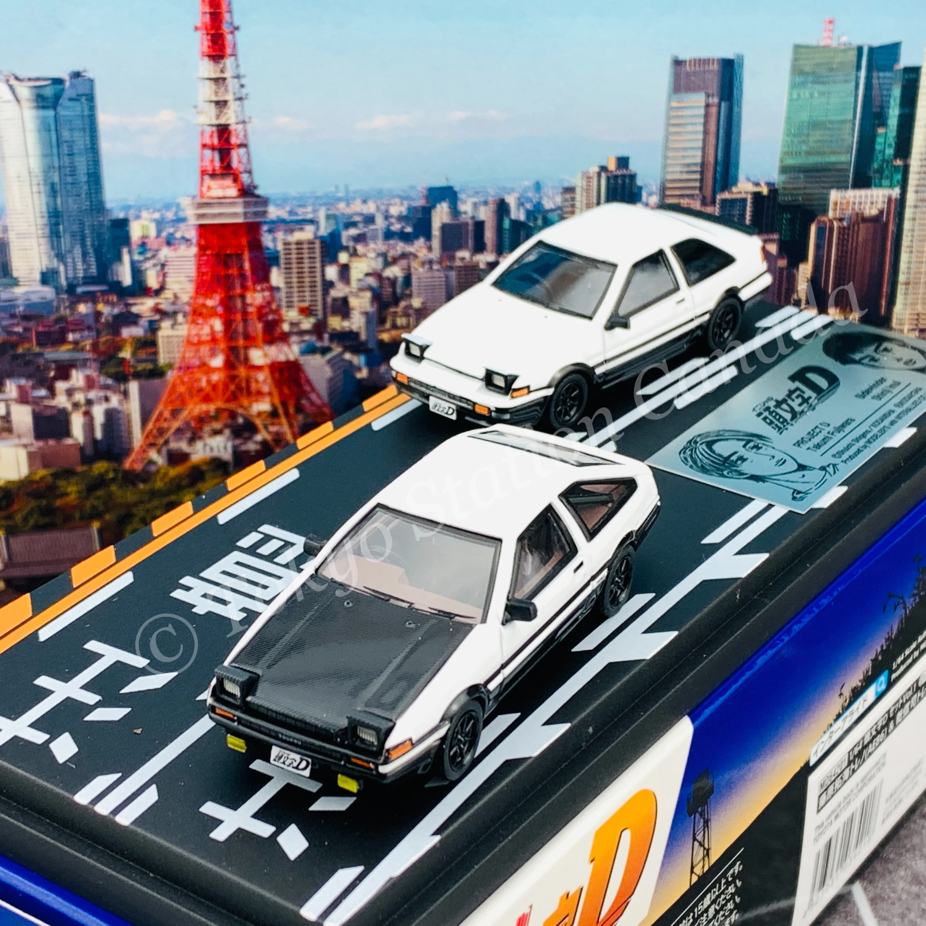 MODELER'S 1/64 Initial D Set Vol.1 Takumi Fujiwara Trueno (AE86) & Shinji Inui Trueno 2 Door (AE86) MD64201 - Image 4