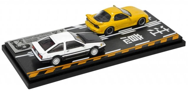 MODELER'S 1/64 Initial D Set Vol.10 Keisuke Takahashi RX-7 (FD3S) & Wataru Akiyama Levin (AE86) MD64210 - Image 2
