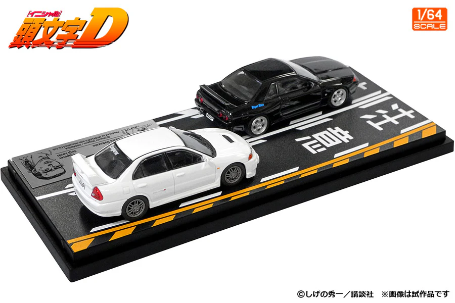 MODELER'S 1/64 Initial D Set Vol.18 Tsuyoshi Nakazato Skyline GT-R (BNR32) & Seiji Iwaki Lancer Evolution IV MD64218 - Image 4