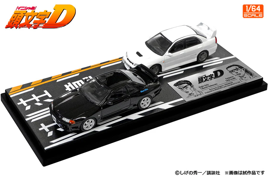 MODELER'S 1/64 Initial D Set Vol.18 Tsuyoshi Nakazato Skyline GT-R (BNR32) & Seiji Iwaki Lancer Evolution IV MD64218 - Image 5