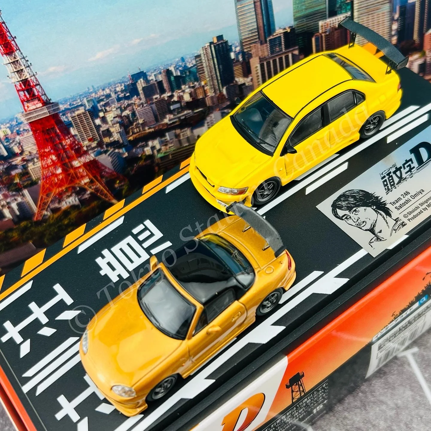 MODELER'S 1/64 Initial D Set Vol.6 Satoshi Omiya Roadster (NB8C) & Kobayakawa Lancer Evolution VII MD64206 - Image 5