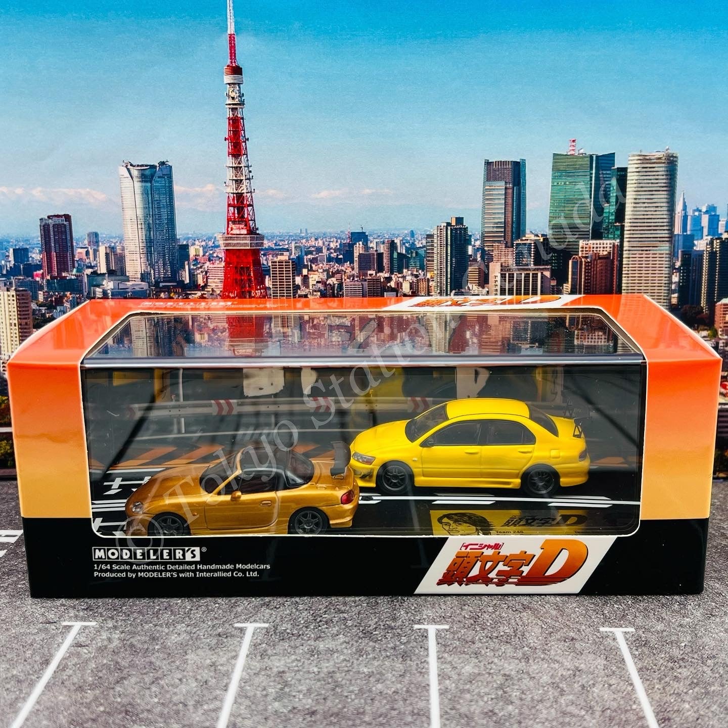 MODELER'S 1/64 Initial D Set Vol.6 Satoshi Omiya Roadster (NB8C) & Kobayakawa Lancer Evolution VII MD64206 - Image 8