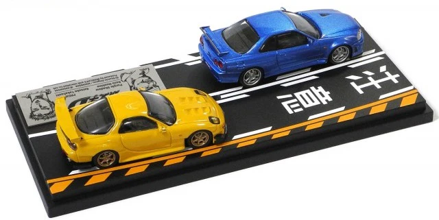MODELER'S 1/64 Initial D Set Vol.8 Keisuke Takahashi RX-7 (FD3S) & Kozo Hoshino Skyline GT-R (BNR34) MD64208 - Image 2