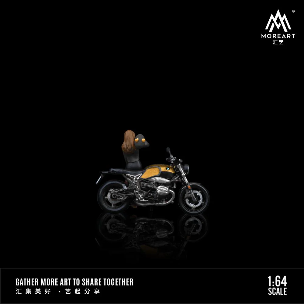 PREORDER MOREART 1/64 BMW R nineT Black Gold MOTORCYCLE GIRL Set MO222091 (Approx. Release Date : November 2024 subject to manufacturer's final decision) - Image 3