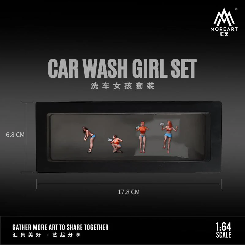 PREORDER MOREART 1/64 CAR WASH GIRL SET MO642056 (Approx. Release Date : OCTOBER 2023 subject to manufacturer's final decision) - Image 3