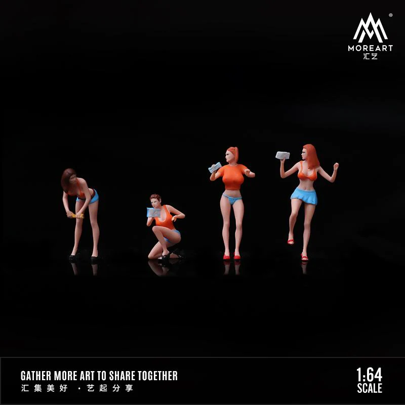 PREORDER MOREART 1/64 CAR WASH GIRL SET MO642056 (Approx. Release Date : OCTOBER 2023 subject to manufacturer's final decision) - Image 4