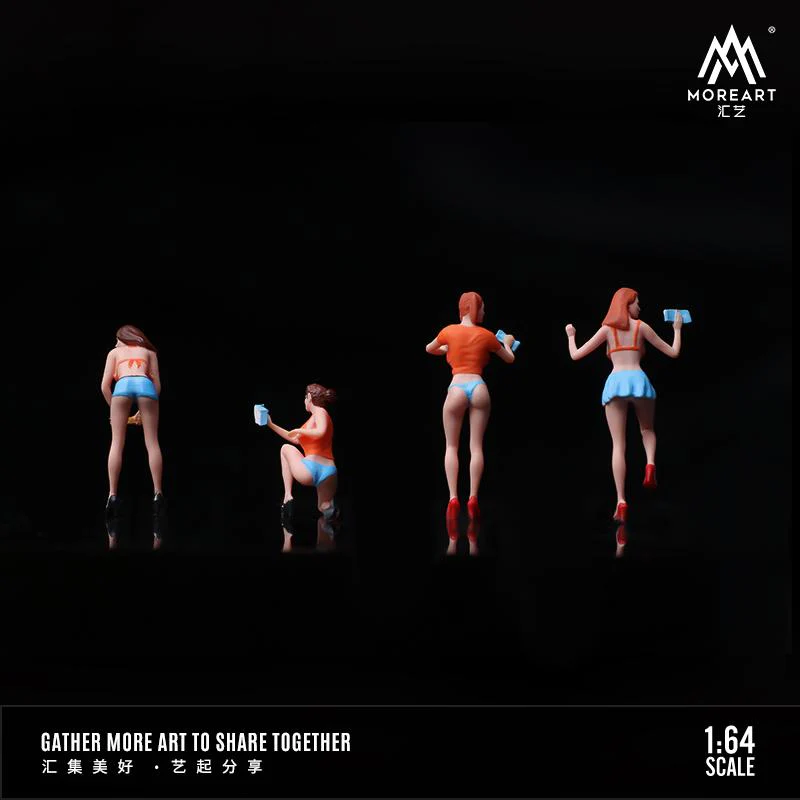 PREORDER MOREART 1/64 CAR WASH GIRL SET MO642056 (Approx. Release Date : OCTOBER 2023 subject to manufacturer's final decision) - Image 5