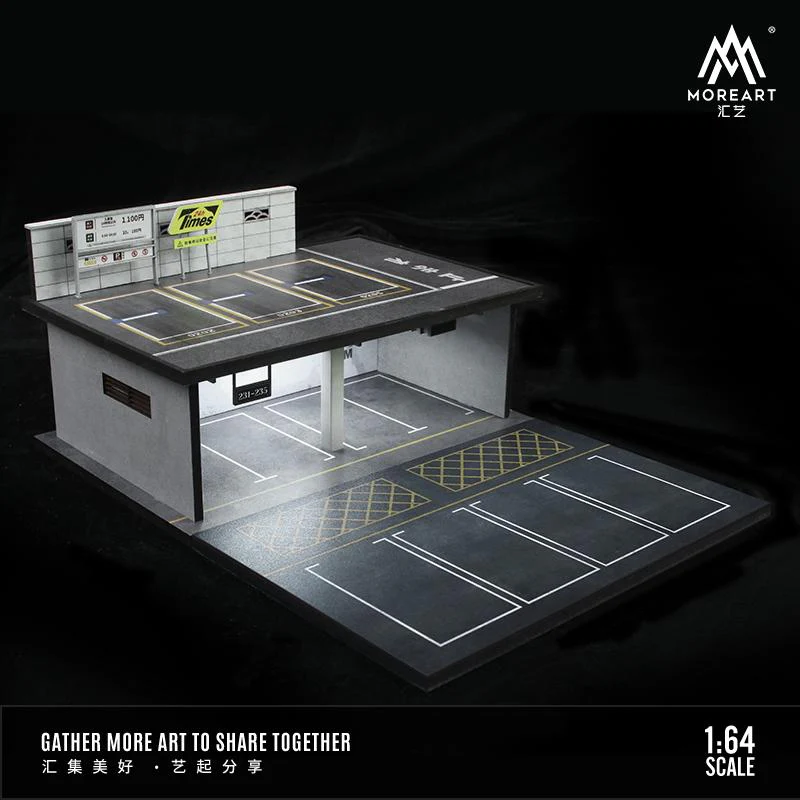 MOREART 1/64 Double Parking Lot with Light (86 THEME STYLE) - Image 2