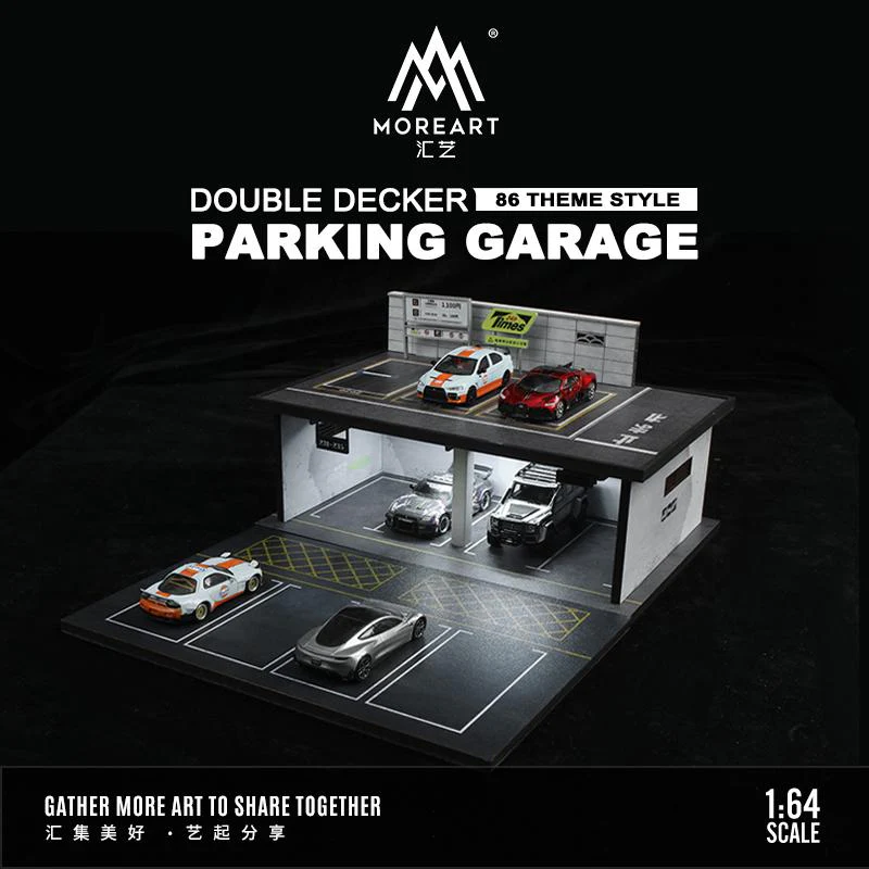 MOREART 1/64 Double Parking Lot with Light (86 THEME STYLE) - Image 3