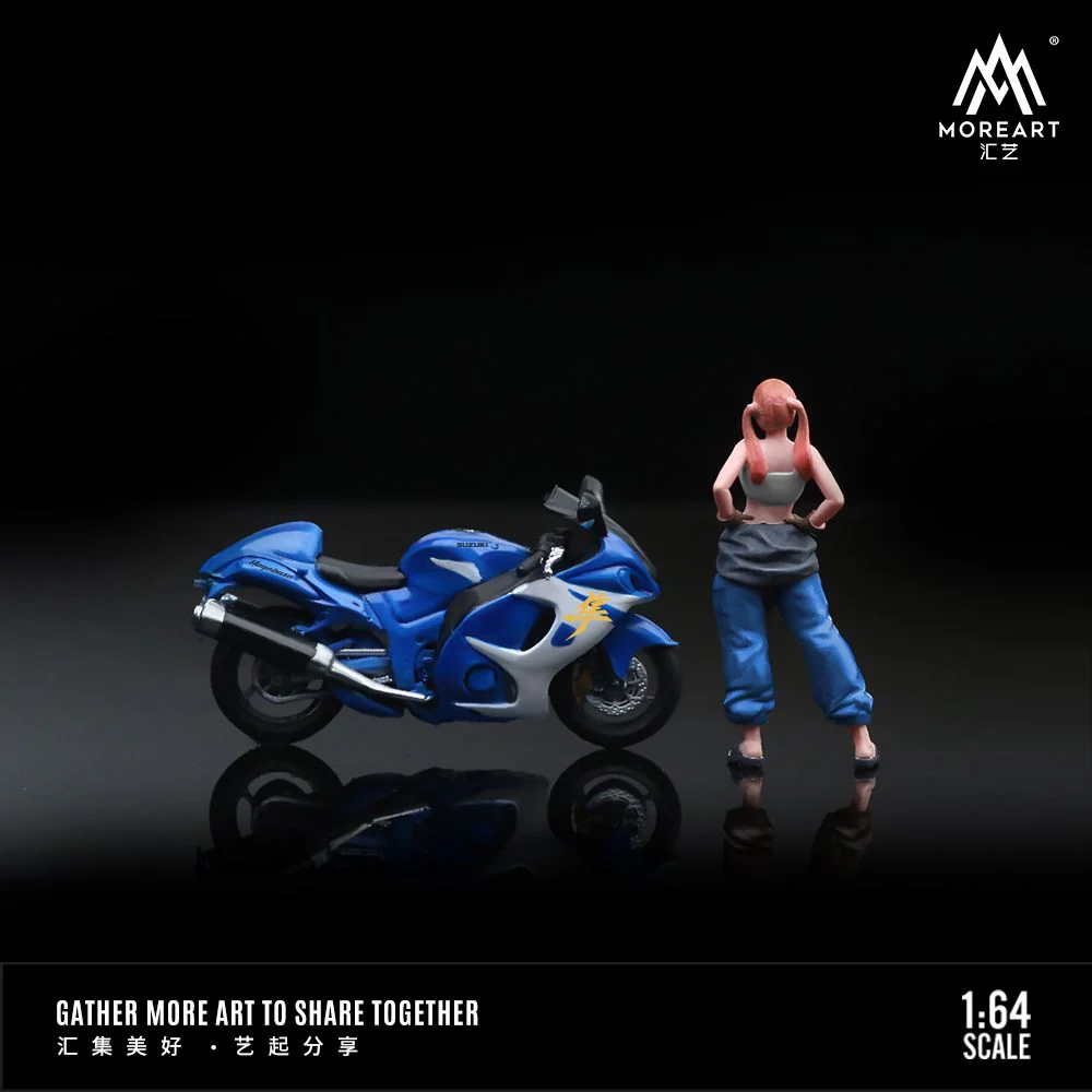 PREORDER MOREART 1/64 Suzuki Hayabusa Motorcycle Set - Blue MO222072 (Approx. Release Date : September 2024 subject to manufacturer's final decision) - Image 2