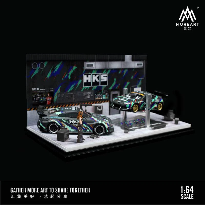 MOREART 1/64AUTOMOBILE REPAIR WORKSHOP HKS MO641068 - Image 2