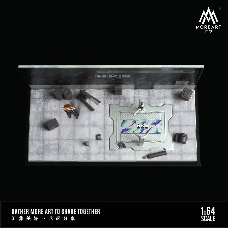 MOREART 1/64AUTOMOBILE REPAIR WORKSHOP HKS MO641068 - Image 3