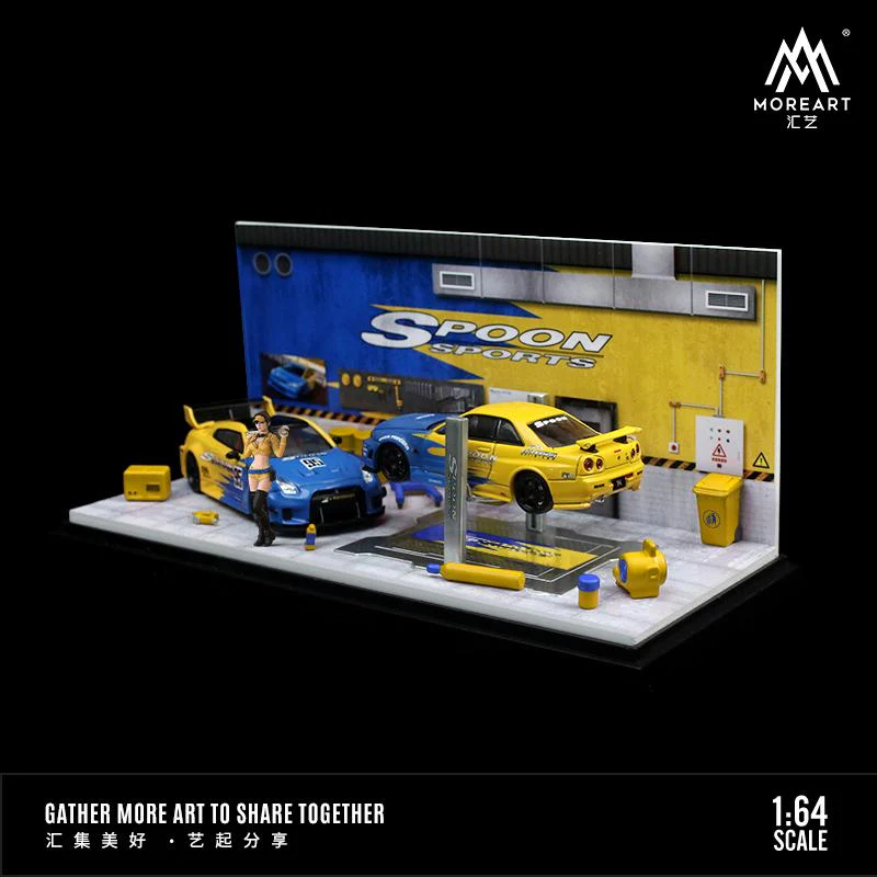MOREART 1/64AUTOMOBILE REPAIR WORKSHOP SPOON MO641069 - Image 3