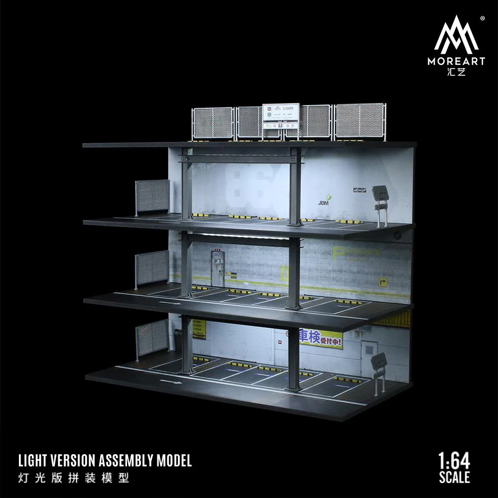 MoreArt 1/64 STEEL FRAME GARAGE PARKING LOT SCENE - Japanese Style MO922003 - Image 2