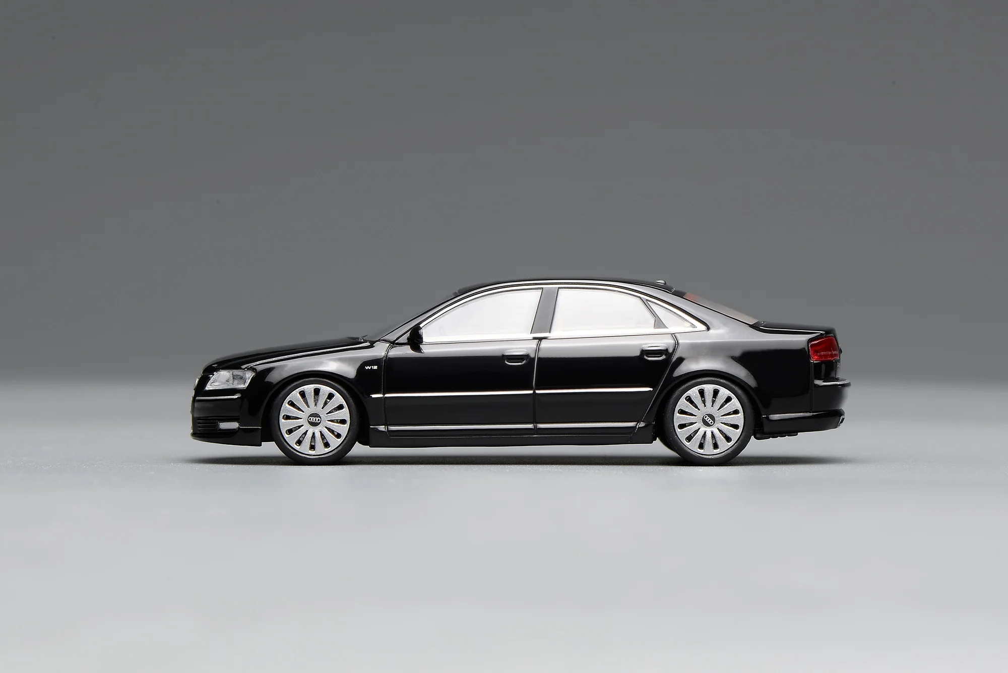 PREORDER Motorhelix 1/64 Audi A8 2008 Metallic Black M68201 (Approx. Release Date: Q2 2026 and subject to the manufacturer's final decision) - Image 2