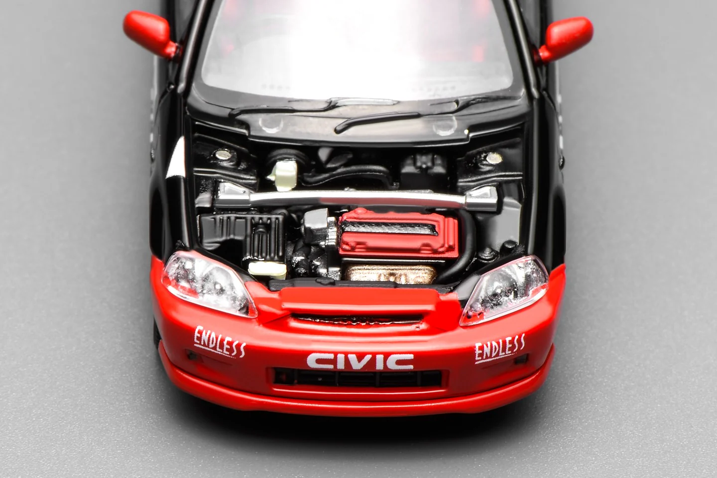 Motorhelix 1/64 Honda Civic TYPE R (EK9) Red-Black Livery M65026 - Image 2
