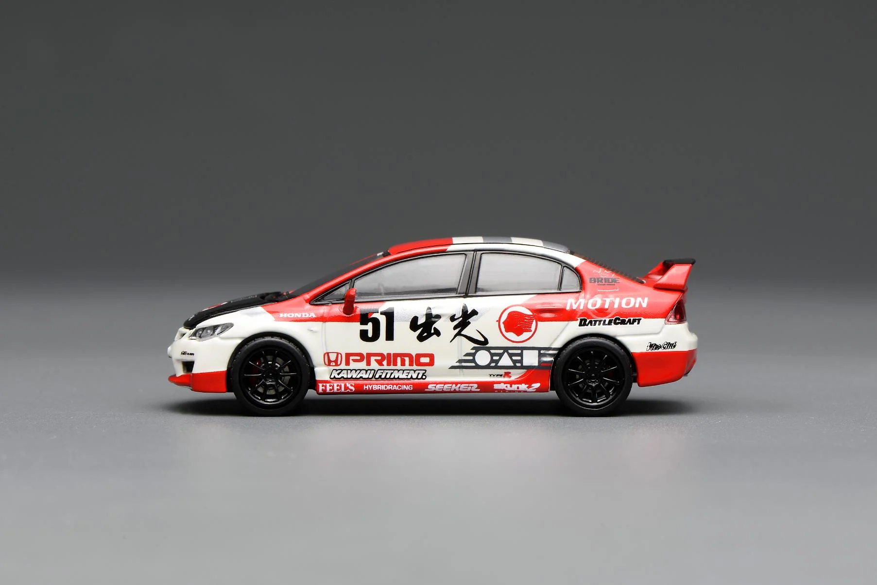 PREORDER Motorhelix 1/64 Honda Civic TYPE R (FD2) Idemitsu Motion Red M65437 (Approx. Release Date: Q2 2026 and subject to the manufacturer's final decision) - Image 2