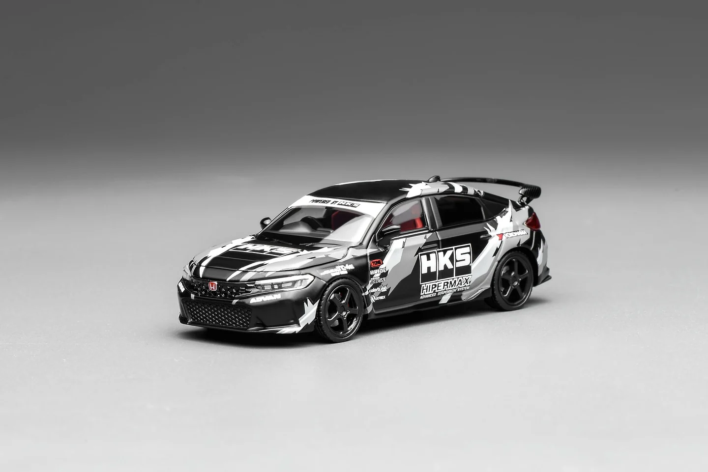 Motorhelix 1/64 Honda Civic TYPE R (FL5) HKS Matte Black - Image 2