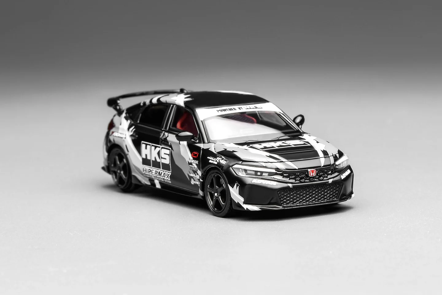 Motorhelix 1/64 Honda Civic TYPE R (FL5) HKS Matte Black - Image 3
