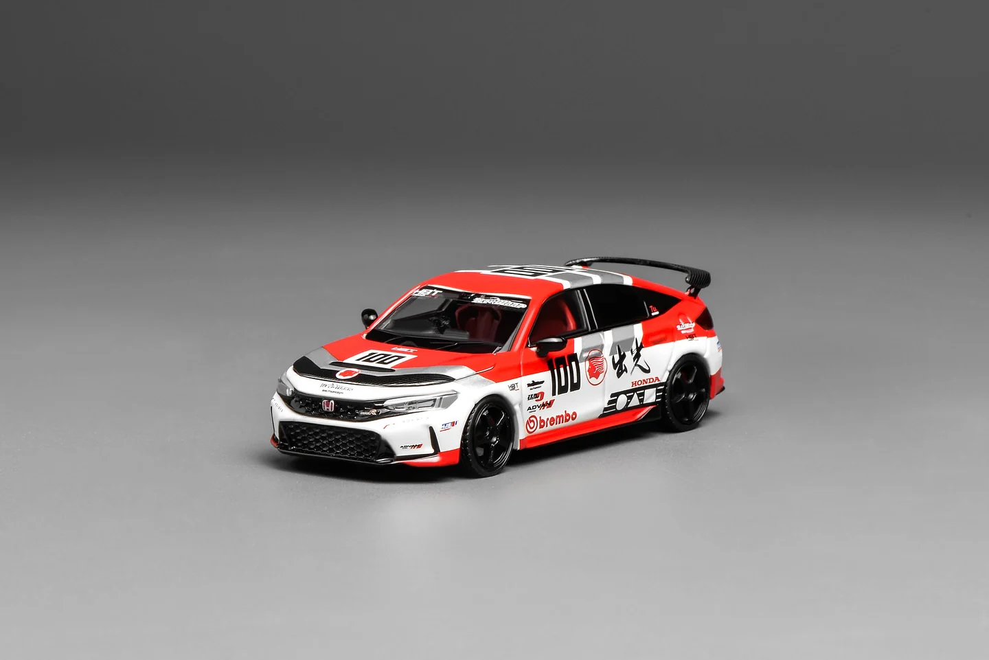 MOTORHELIX 1/64 Honda Civic TYPE R (FL5) Idemitsu Motion Red M65427 - Image 2