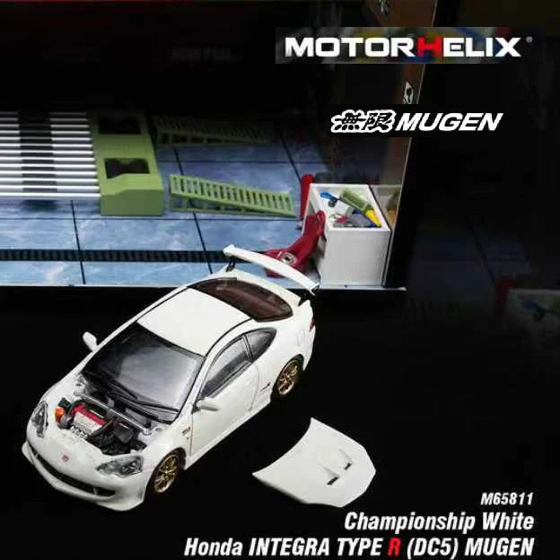 PREORDER Motorhelix 1/64 Honda INTEGRA TYPE R (DC5) MUGEN - Championship White M65811 (Approx. Release Date: Q2 2026 and subject to the manufacturer's final decision)