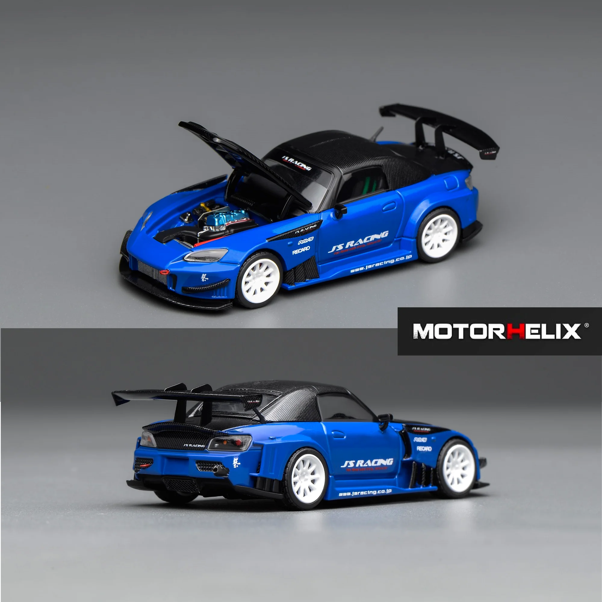 PREORDER Motorhelix 1/64 Honda S2000 J's Racing Apex Blue Pearl M65152 (Approx. Release Date: Q1 2026 and subject to the manufacturer's final decision)