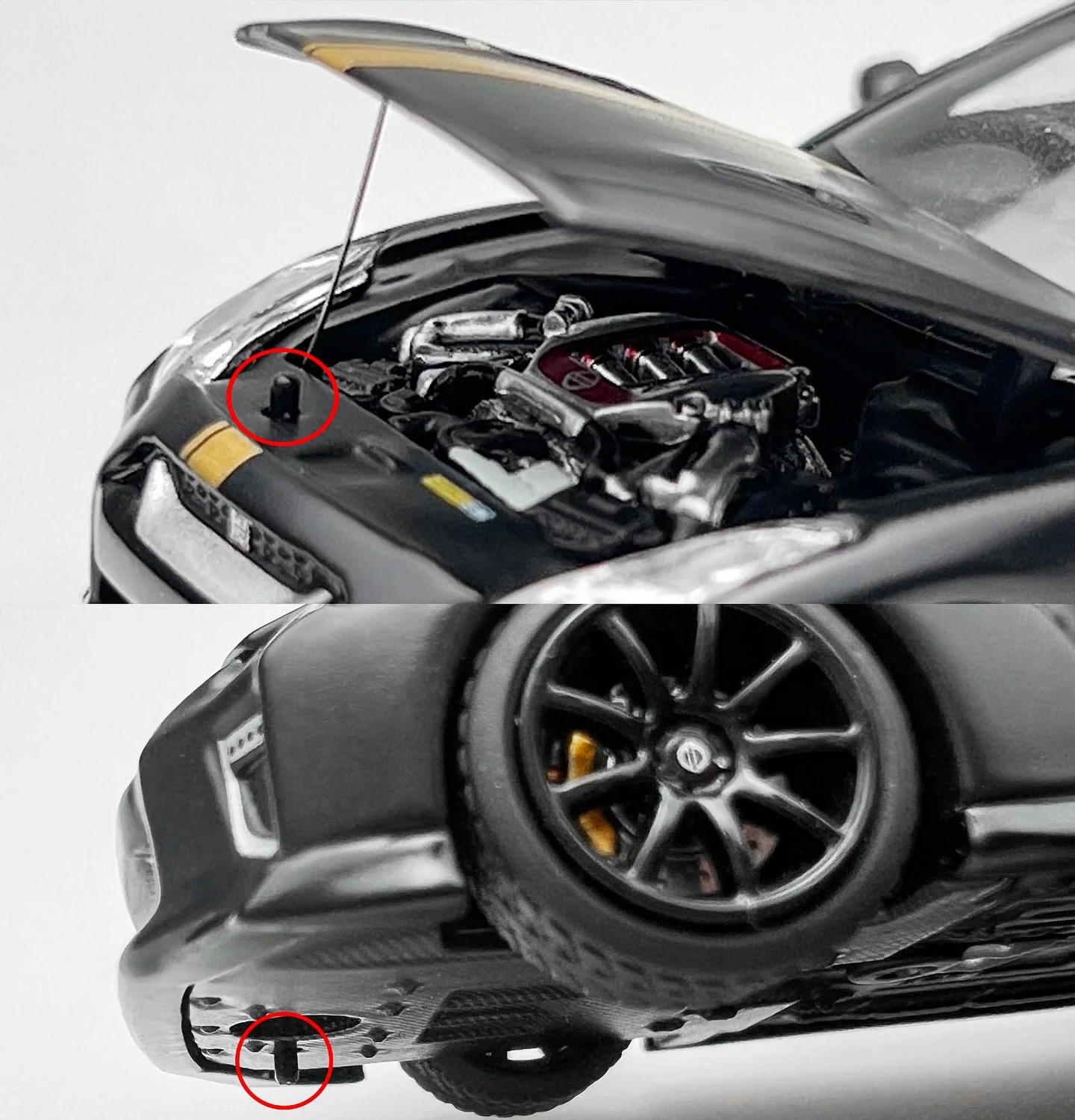 Motorhelix 1/64 NISSAN GT-R (R35) with Customized Headlights M63517 - Image 2