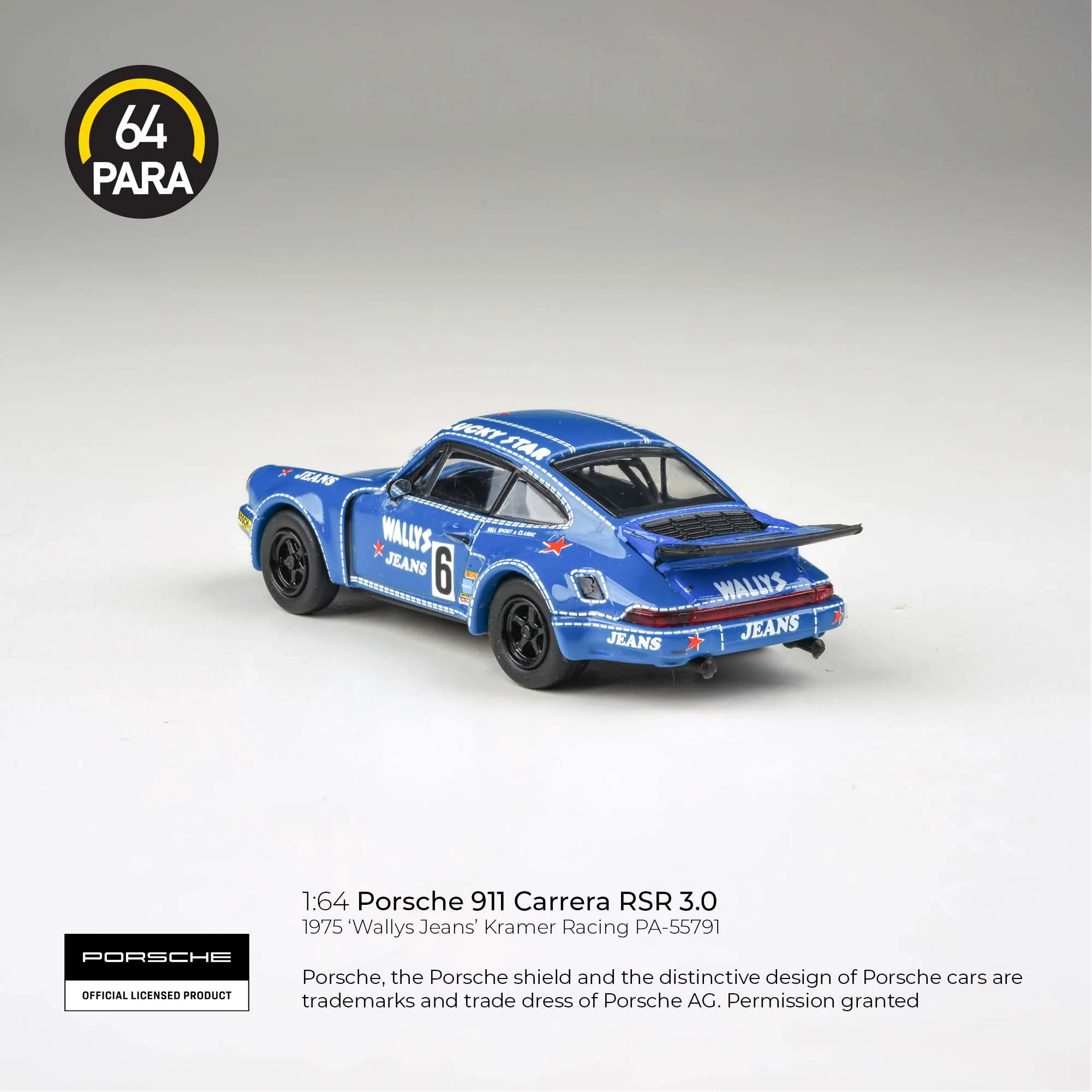 PARA64 1/64 1974 Porsche 911 3.0 RSR 'Wally's Jeans' PA-55791 - Image 2