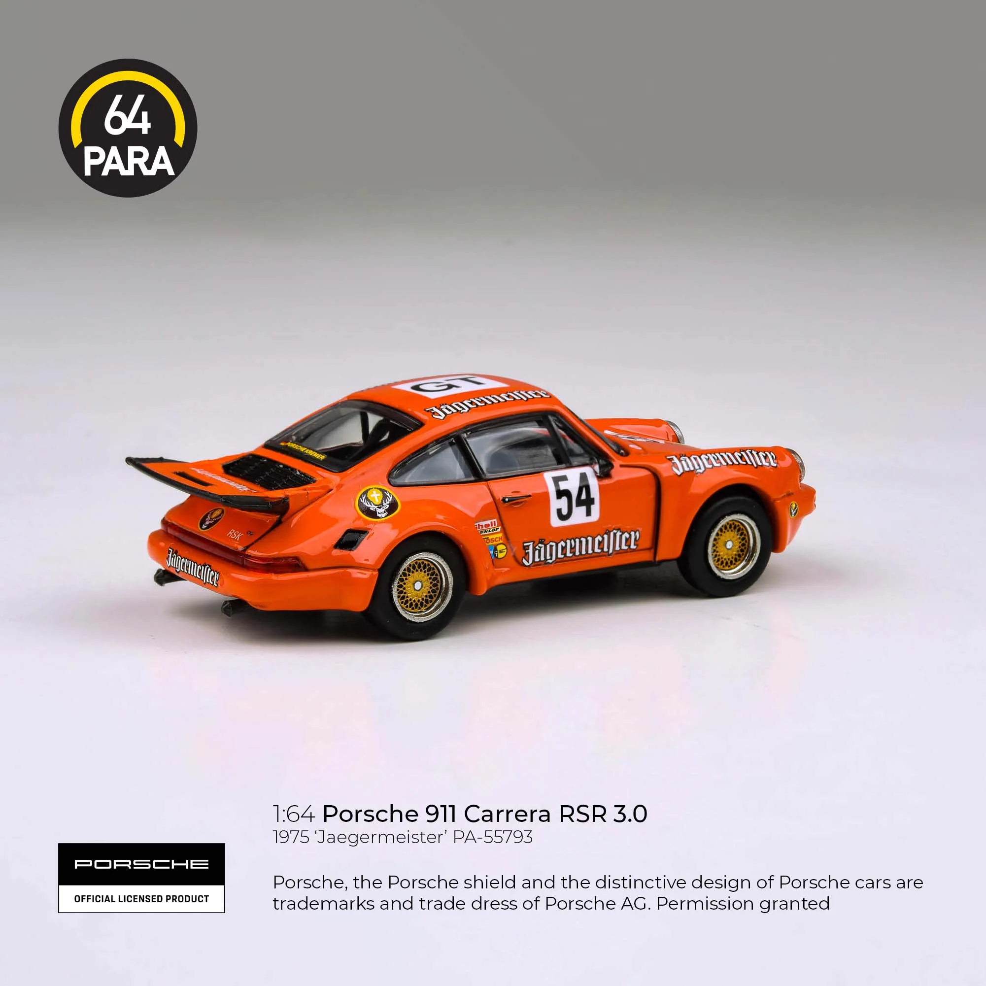 PARA64 1/64 1974 Porsche 911 Carerra RSR 3.0 – Jaegermeister – PA-55793 - Image 2