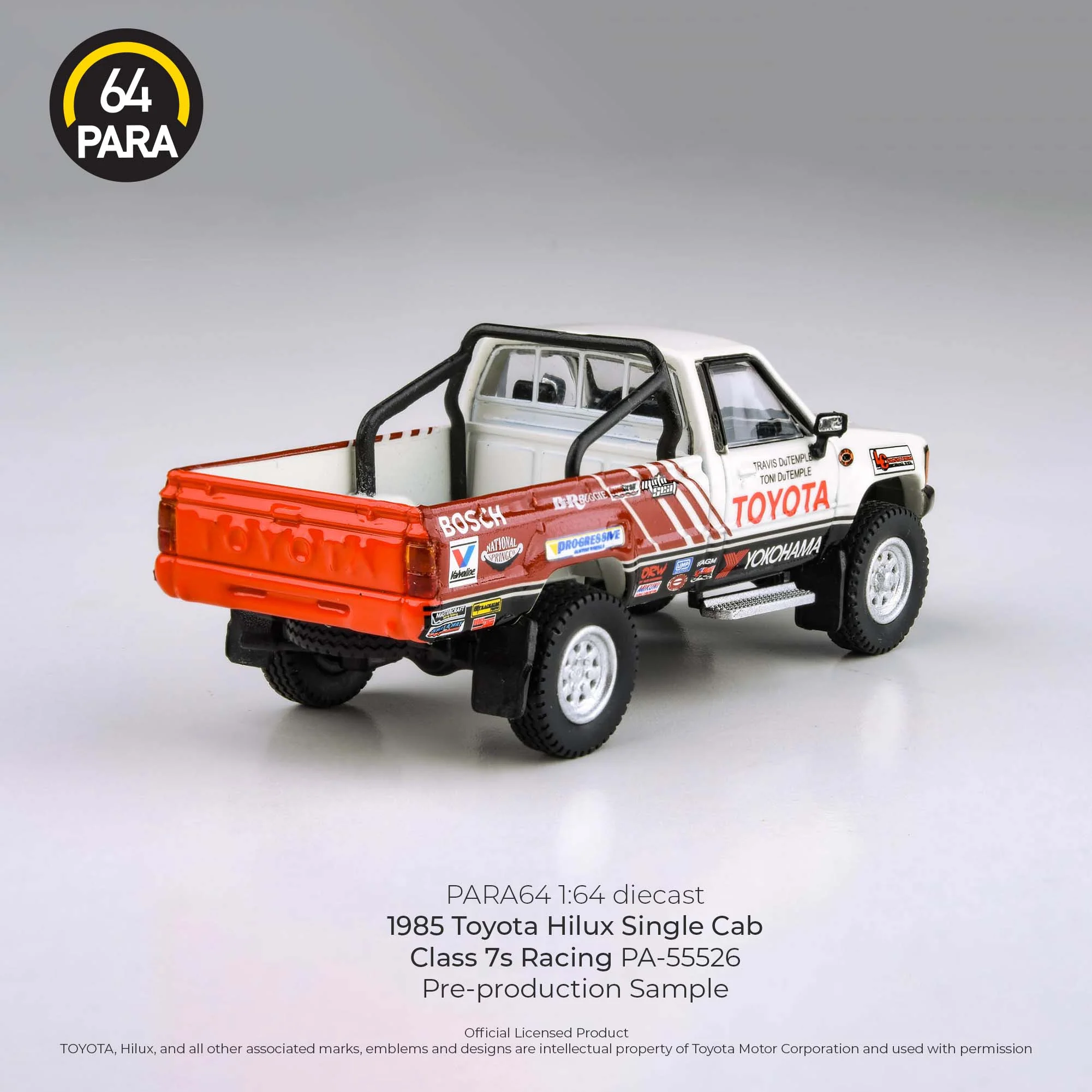 PARA64 1/64 1985 Toyota Hilux Class 7s Racing – White/Red – PA-55526 - Image 2