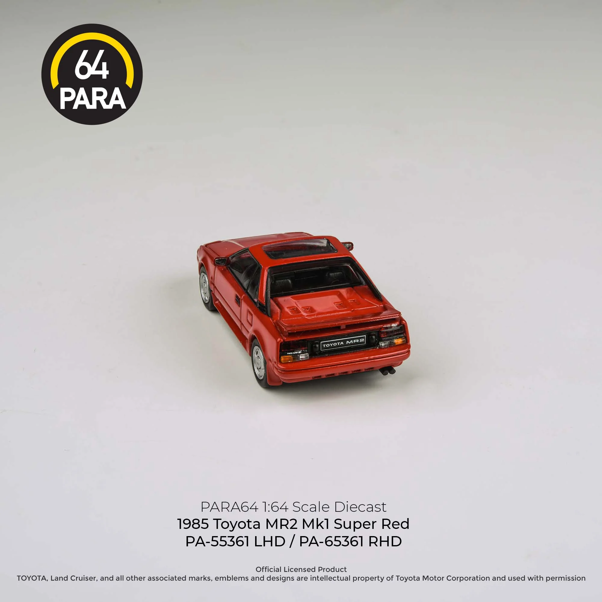 PARA64 1/64 1985 Toyota MR2 Mk1 Super Red LHD PA-55361 - Image 2