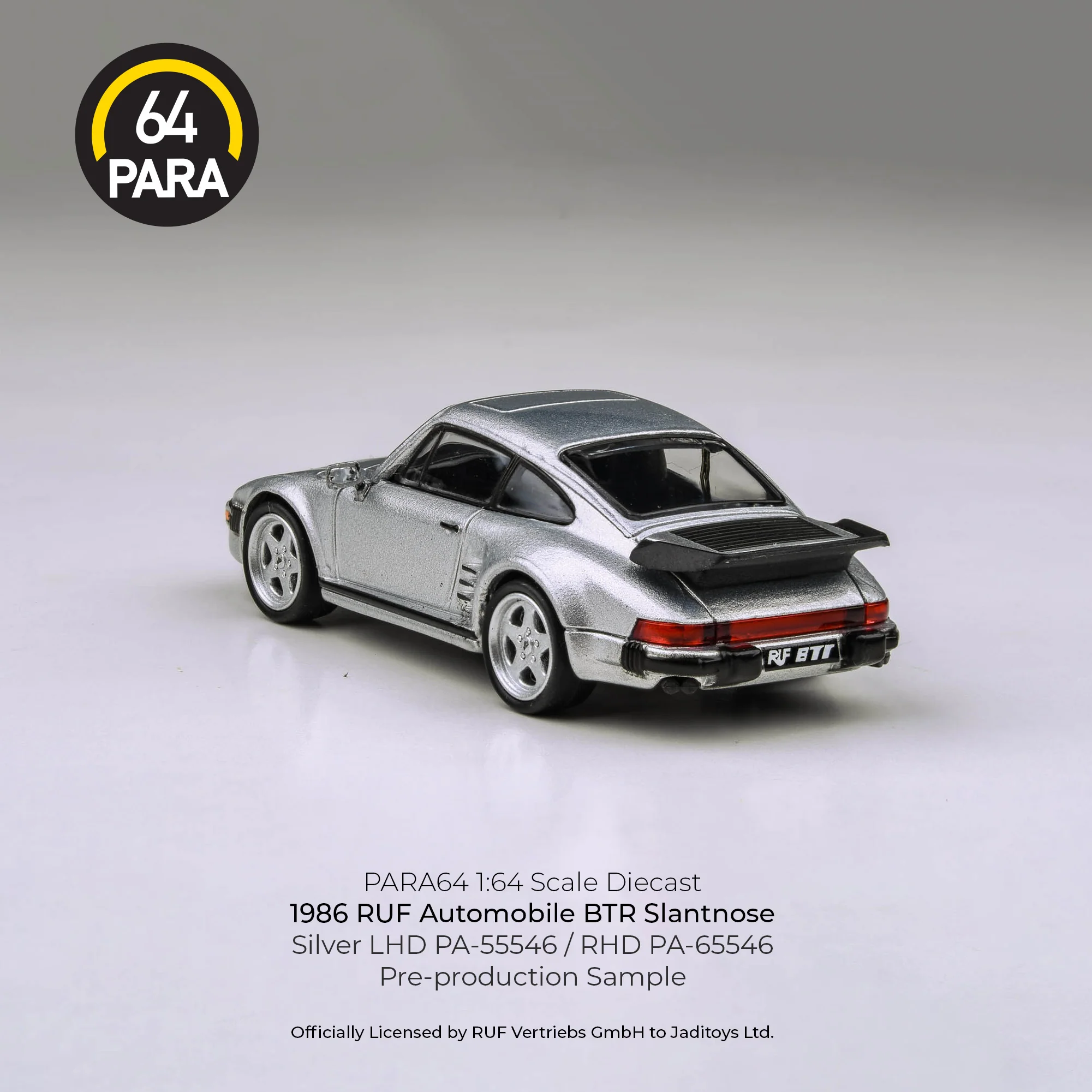 PREORDER PARA64 1/64 1986 RUF BTR – Silver – PA-55546 (Approx. Release Date : Q1 2025 subject to manufacturer's final decision) - Image 2