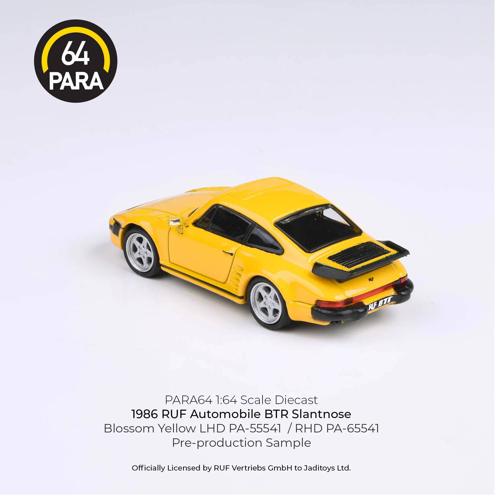 PARA64 1/64 1986 RUF BTR Slantnose Blossom Yellow LHD PA-55541 - Image 3