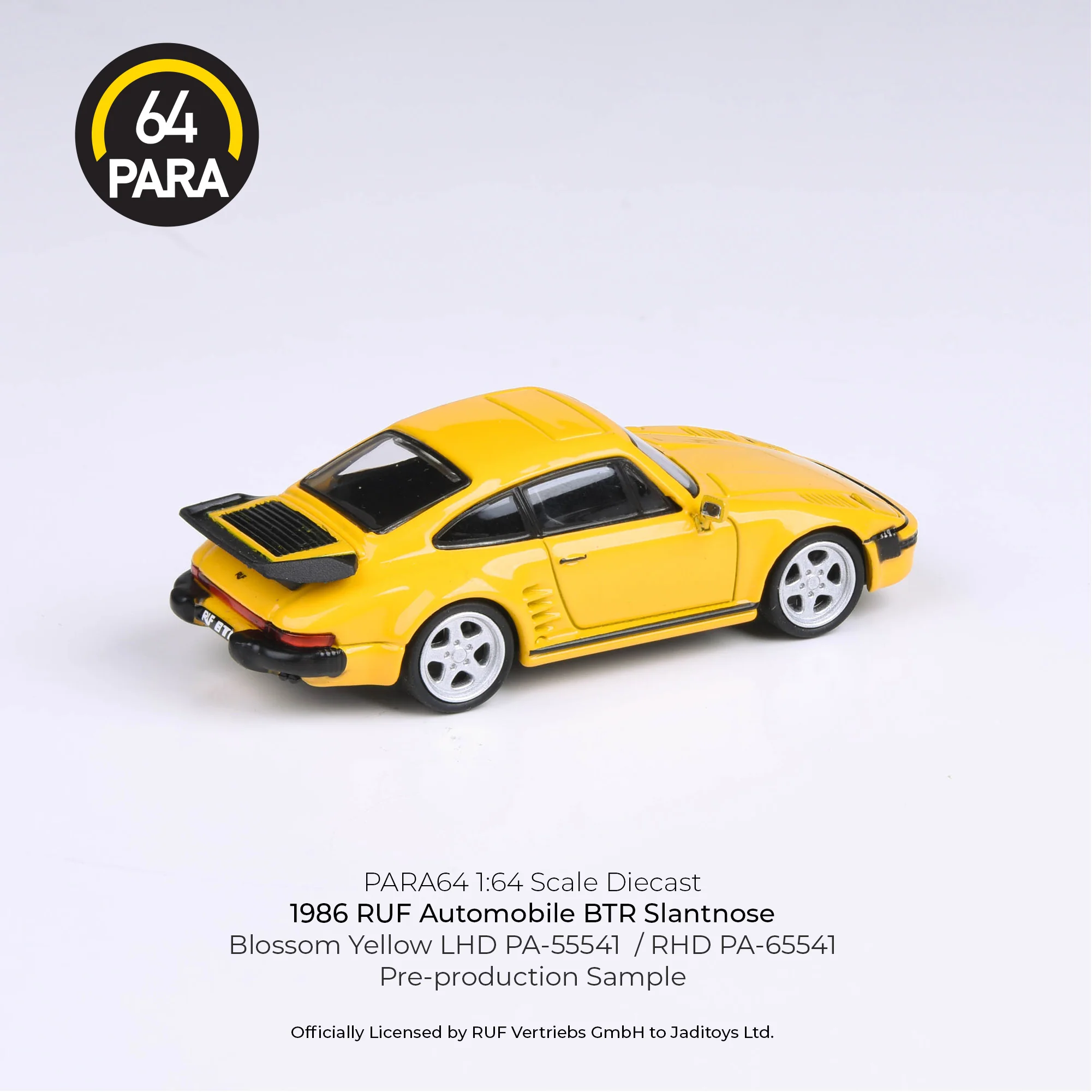 PARA64 1/64 1986 RUF BTR Slantnose Blossom Yellow LHD PA-55541 - Image 4